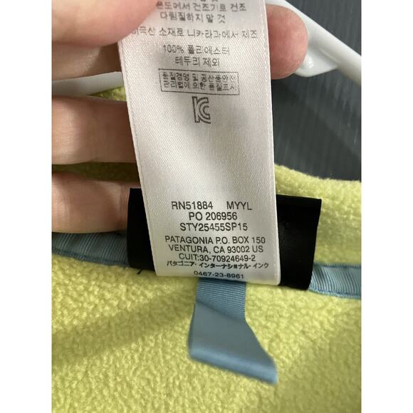 VTG PATAGONIA MADE IN USA Snap Women's Synchilla Fleece Pullover Yellow Size M - Picture 5 of 9